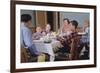 Family Eating at the Dinner Table-William P. Gottlieb-Framed Photographic Print