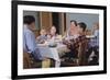 Family Eating at the Dinner Table-William P. Gottlieb-Framed Photographic Print