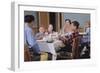 Family Eating at the Dinner Table-William P. Gottlieb-Framed Photographic Print