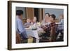 Family Eating at the Dinner Table-William P. Gottlieb-Framed Photographic Print