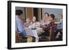 Family Eating at the Dinner Table-William P. Gottlieb-Framed Photographic Print