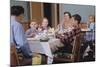Family Eating at the Dinner Table-William P. Gottlieb-Mounted Photographic Print