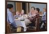 Family Eating at the Dinner Table-William P. Gottlieb-Framed Photographic Print