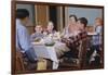 Family Eating at the Dinner Table-William P. Gottlieb-Framed Photographic Print