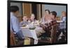 Family Eating at the Dinner Table-William P. Gottlieb-Framed Photographic Print