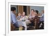 Family Eating at the Dinner Table-William P. Gottlieb-Framed Photographic Print