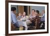 Family Eating at the Dinner Table-William P. Gottlieb-Framed Photographic Print