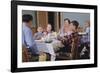 Family Eating at the Dinner Table-William P. Gottlieb-Framed Photographic Print