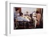 Family Eating Together at Dinner Table-William P. Gottlieb-Framed Photographic Print