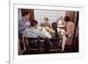 Family Eating Together at Dinner Table-William P. Gottlieb-Framed Photographic Print