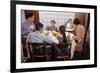 Family Eating Together at Dinner Table-William P. Gottlieb-Framed Photographic Print