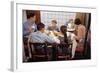 Family Eating Together at Dinner Table-William P. Gottlieb-Framed Photographic Print