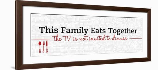 Family Eats Together-null-Framed Art Print