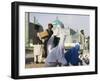 Family Feeding the Famous White Pigeons, Mazar-I-Sharif, Afghanistan-Jane Sweeney-Framed Photographic Print