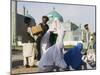 Family Feeding the Famous White Pigeons, Mazar-I-Sharif, Afghanistan-Jane Sweeney-Mounted Photographic Print