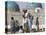 Family Feeding the Famous White Pigeons, Shrine of Hazrat Ali, Mazar-I-Sharif, Afghanistan-Jane Sweeney-Stretched Canvas