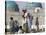 Family Feeding the Famous White Pigeons, Shrine of Hazrat Ali, Mazar-I-Sharif, Afghanistan-Jane Sweeney-Stretched Canvas