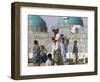 Family Feeding the Famous White Pigeons, Shrine of Hazrat Ali, Mazar-I-Sharif, Afghanistan-Jane Sweeney-Framed Photographic Print