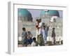 Family Feeding the Famous White Pigeons, Shrine of Hazrat Ali, Mazar-I-Sharif, Afghanistan-Jane Sweeney-Framed Photographic Print