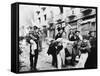 Family Fleeing from the Jewish District of Jerusalem, after a Bomb Blast, Feb. 1948-null-Framed Stretched Canvas