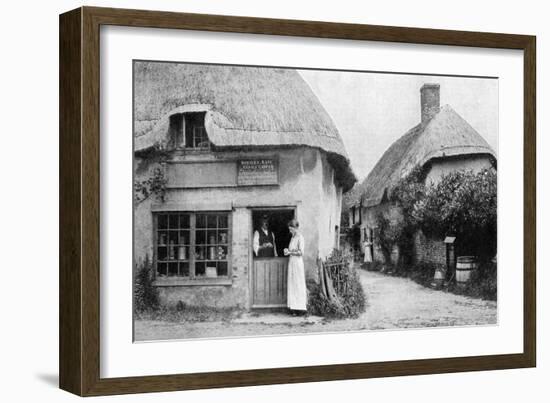 Family Grocer, Corner of Bradford Peverell, Wessex, C1922-null-Framed Giclee Print