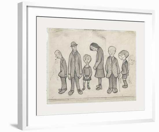 Family Group, 1956-Laurence Stephen Lowry-Framed Premium Giclee Print