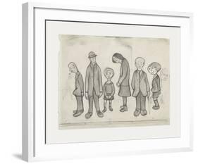 Family Group, 1956-Laurence Stephen Lowry-Framed Premium Giclee Print