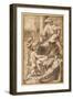 Family Group in an Interior-Pietro Faccini-Framed Giclee Print