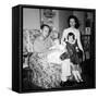 Family Group in their Living Room, Ca. 1958-null-Framed Stretched Canvas