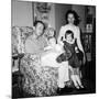 Family Group in their Living Room, Ca. 1958-null-Mounted Photographic Print