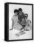 Family Group Looking at a Magazine, 1963-Michael Walters-Framed Stretched Canvas