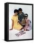 Family Group Looking at a Magazine, 1963-Michael Walters-Framed Stretched Canvas