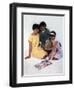 Family Group Looking at a Magazine, 1963-Michael Walters-Framed Photographic Print