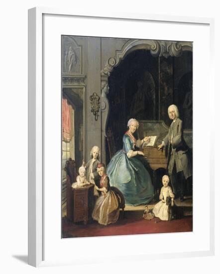 Family Group Near a Harpsichord, 1739-Cornelis Troost-Framed Giclee Print