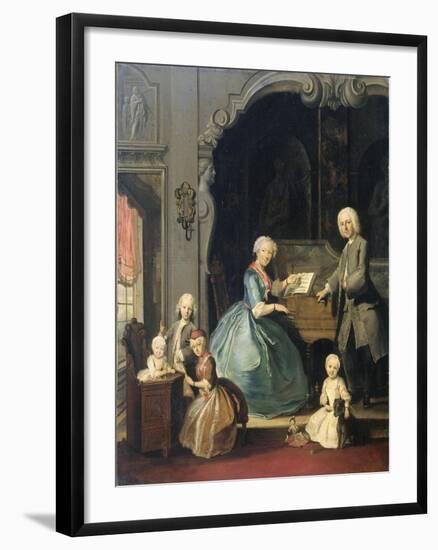 Family Group Near a Harpsichord, 1739-Cornelis Troost-Framed Giclee Print