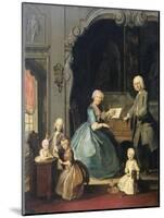 Family Group Near a Harpsichord, 1739-Cornelis Troost-Mounted Giclee Print
