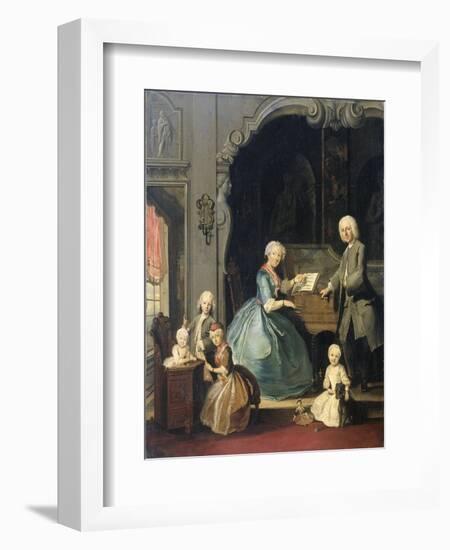 Family Group Near a Harpsichord, Cornelis Troost-Cornelis Troost-Framed Art Print