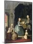 Family Group Near a Harpsichord, Cornelis Troost-Cornelis Troost-Mounted Premium Giclee Print