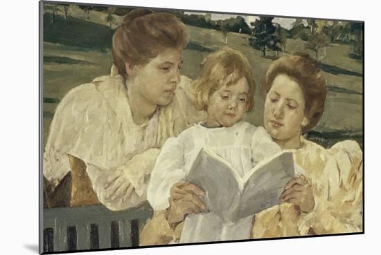 Family Group Reading-Mary Cassatt-Mounted Giclee Print