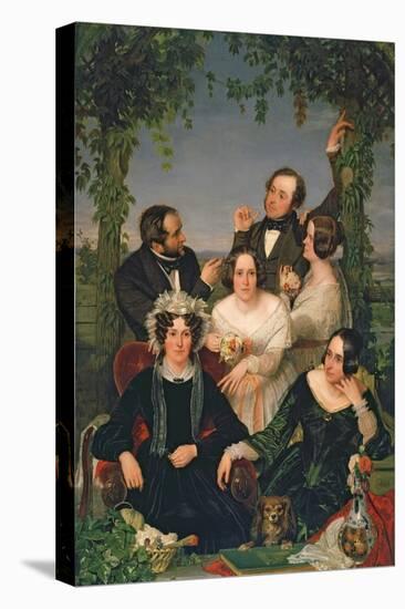Family Group (The Bromley Family) 1844-Ford Madox Brown-Stretched Canvas