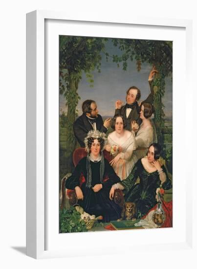 Family Group (The Bromley Family) 1844-Ford Madox Brown-Framed Giclee Print