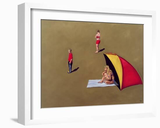 Family Group, Weston Sands, 2004-Peter Breeden-Framed Giclee Print