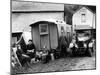 Family Group with a 1925 Morris Oxford 14/28 and Caravan, (Eccles, C1926)-null-Mounted Photographic Print