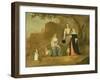 Family Group with a Dog and Goat in a Mountainous Landscape-Gerard ter Borch-Framed Giclee Print