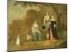 Family Group with a Dog and Goat in a Mountainous Landscape-Gerard ter Borch-Mounted Giclee Print