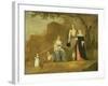 Family Group with a Dog and Goat in a Mountainous Landscape-Gerard ter Borch-Framed Giclee Print