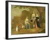 Family Group with a Dog and Goat in a Mountainous Landscape-Gerard ter Borch-Framed Giclee Print