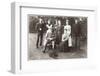 Family Group with Black Poodle in a Garden-null-Framed Photographic Print