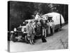 Family Group with their 1930 Fiat Towing a Caravan, (C1930)-null-Stretched Canvas