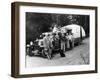 Family Group with their 1930 Fiat Towing a Caravan, (C1930)-null-Framed Photographic Print